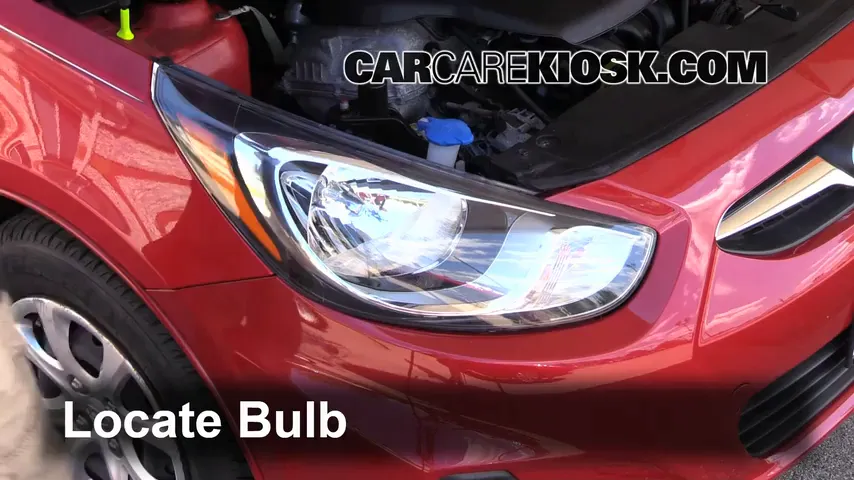 2013 Hyundai Accent GLS 1.6L 4 Cyl. Lights Parking Light (replace bulb)